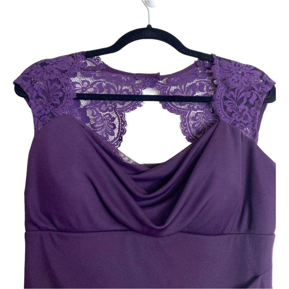 XSCAPE DRESS GOWN 10 PURPLE MOTHER OF THE BRIDE FORMAL EVENING WEDDING GUEST - Picture 6 of 10